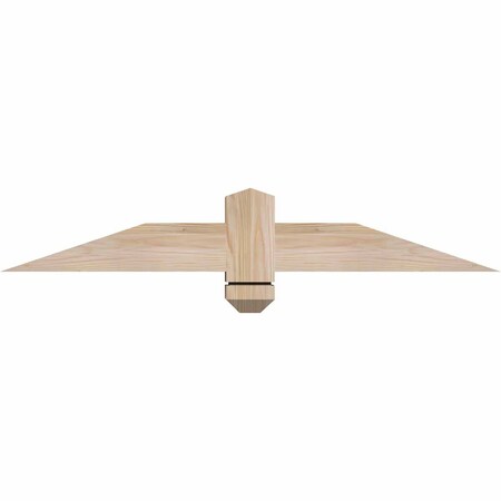 Ekena Millwork Eugene Smooth Timber Gable Bracket, Douglas Fir, 36"W x 6"H x 3 1/2"D x 3 1/2"F, 4/12 Pitch GBW036X06X0404EUG00SDF